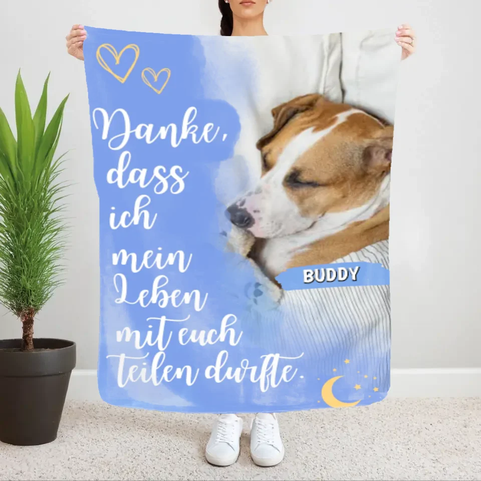 Danke - Individuelle Fleece Decke
