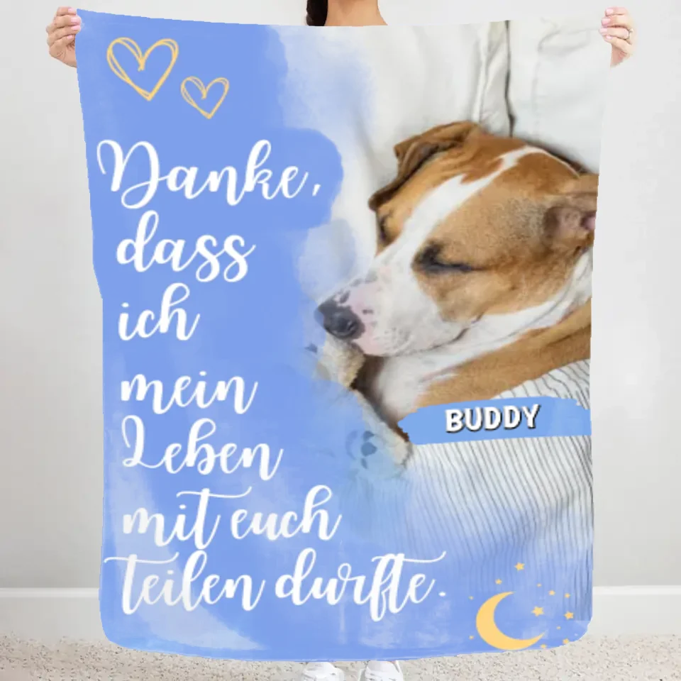 Danke - Individuelle Fleece Decke
