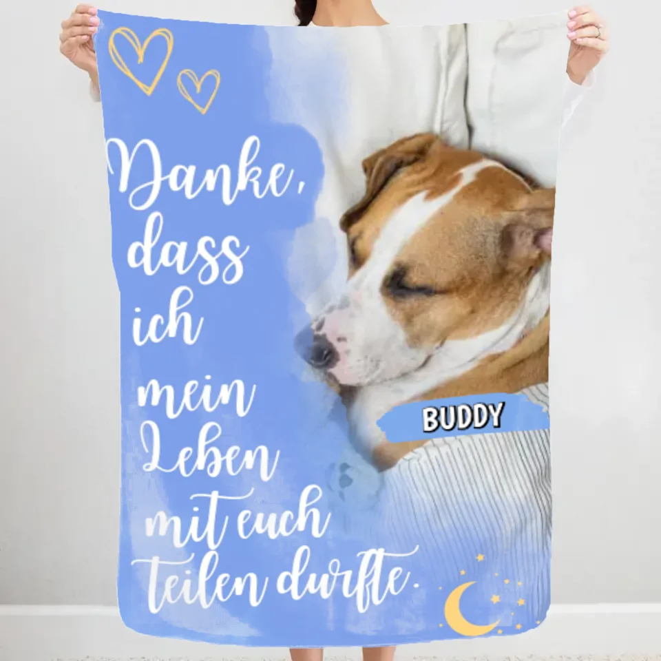 Danke - Individuelle Fleece Decke