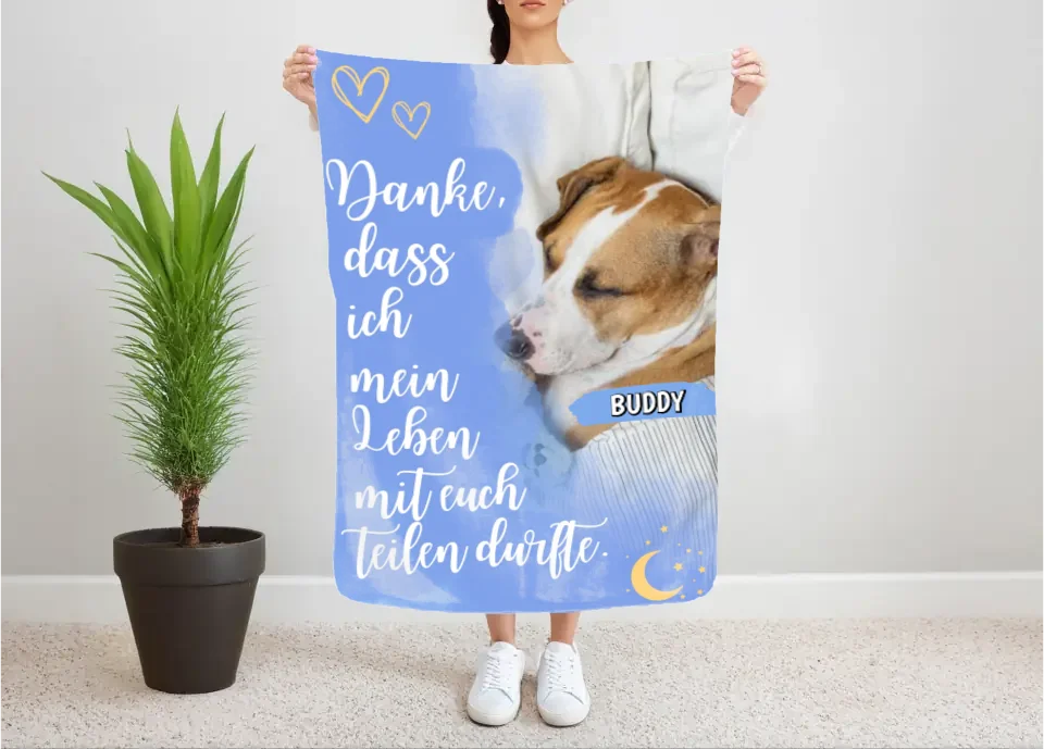 Danke - Individuelle Fleece Decke