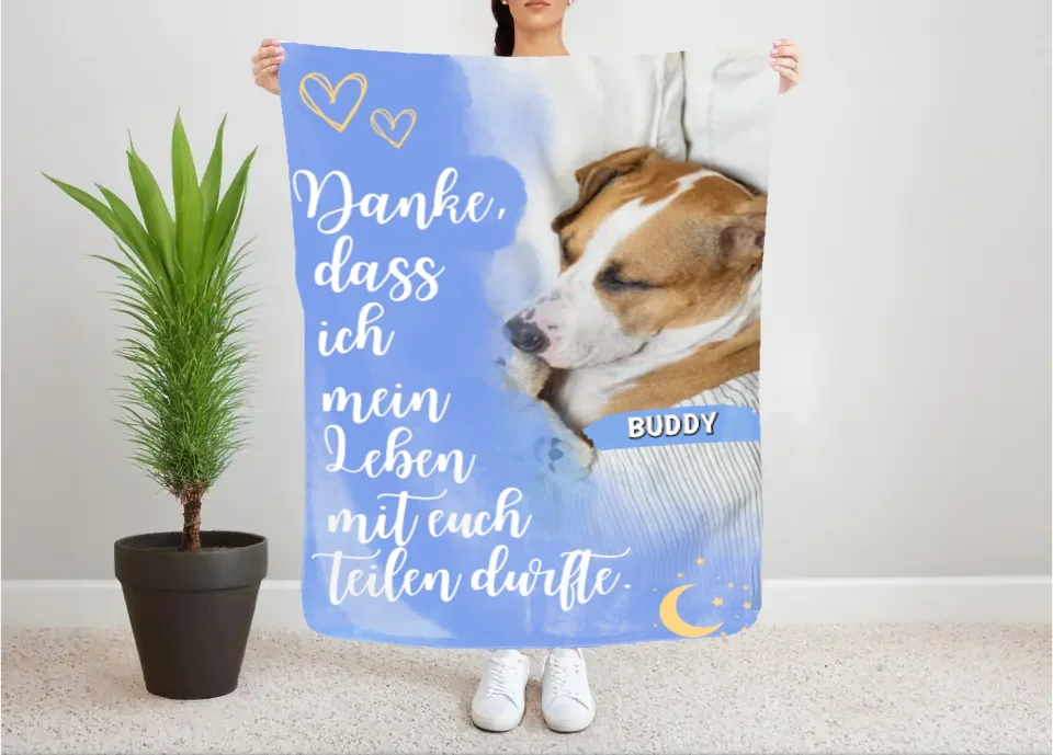 Danke - Individuelle Fleece Decke