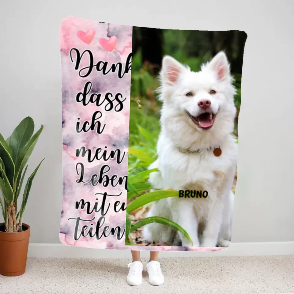 Danke - Individuelle Fleece Decke