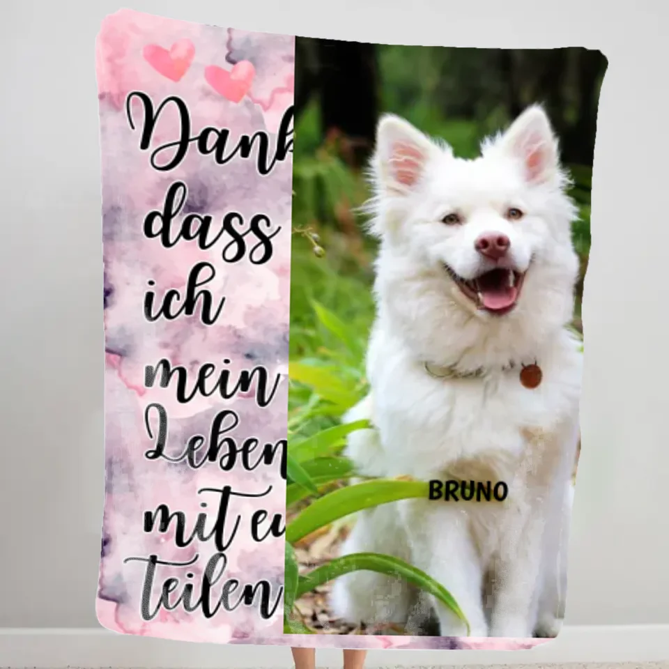 Danke - Individuelle Fleece Decke
