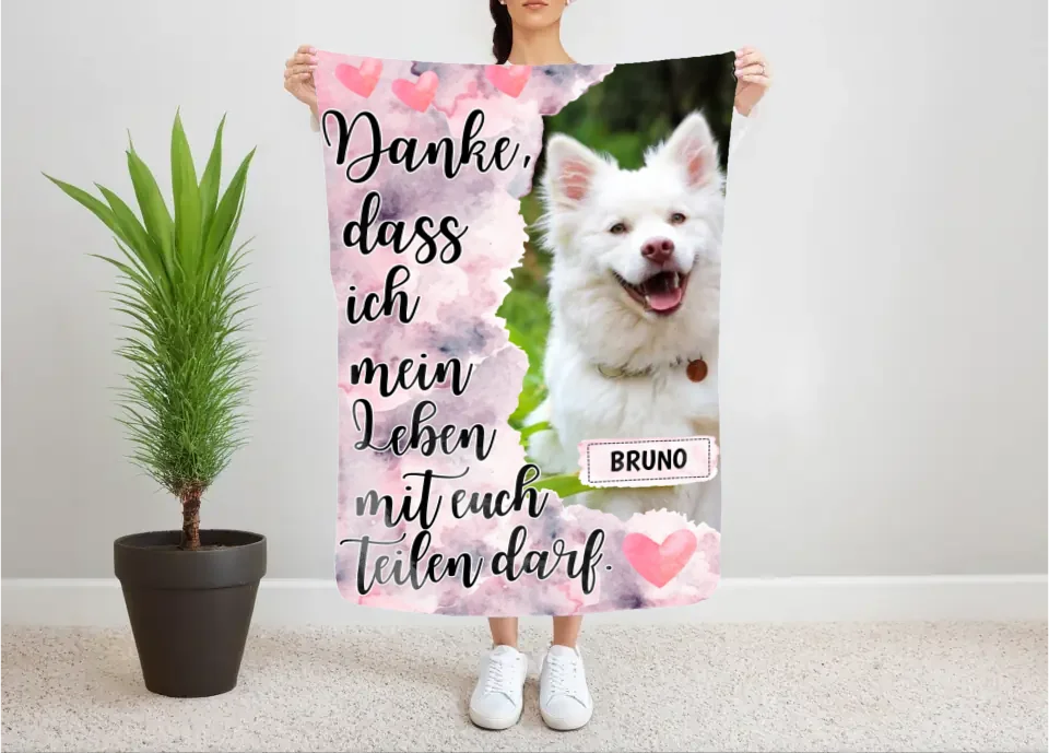 Danke - Individuelle Fleece Decke