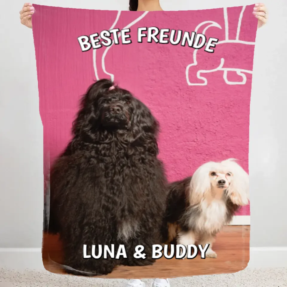 Beste Freunde - Individuelle Fleece Decke