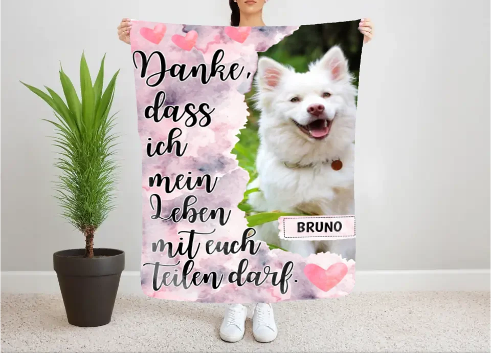 Danke - Individuelle Fleece Decke