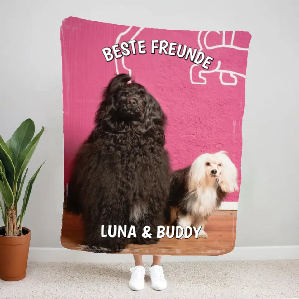 Beste Freunde - Individuelle Fleece Decke