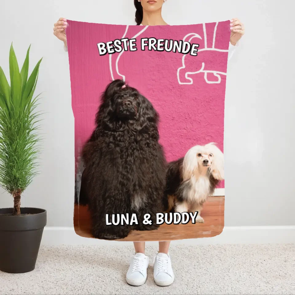 Beste Freunde - Individuelle Fleece Decke