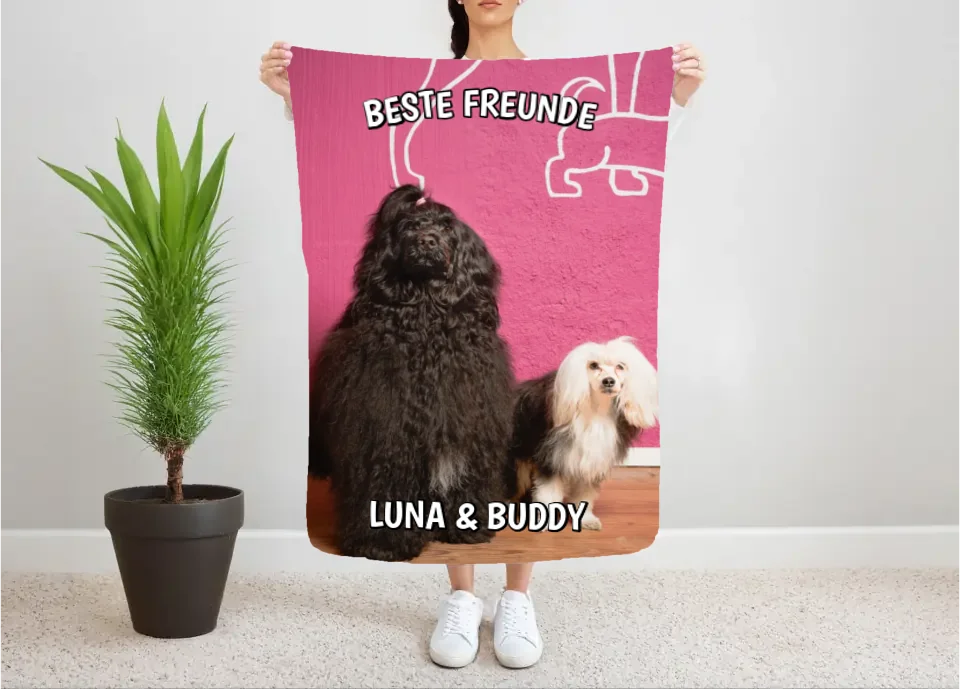 Beste Freunde - Individuelle Fleece Decke
