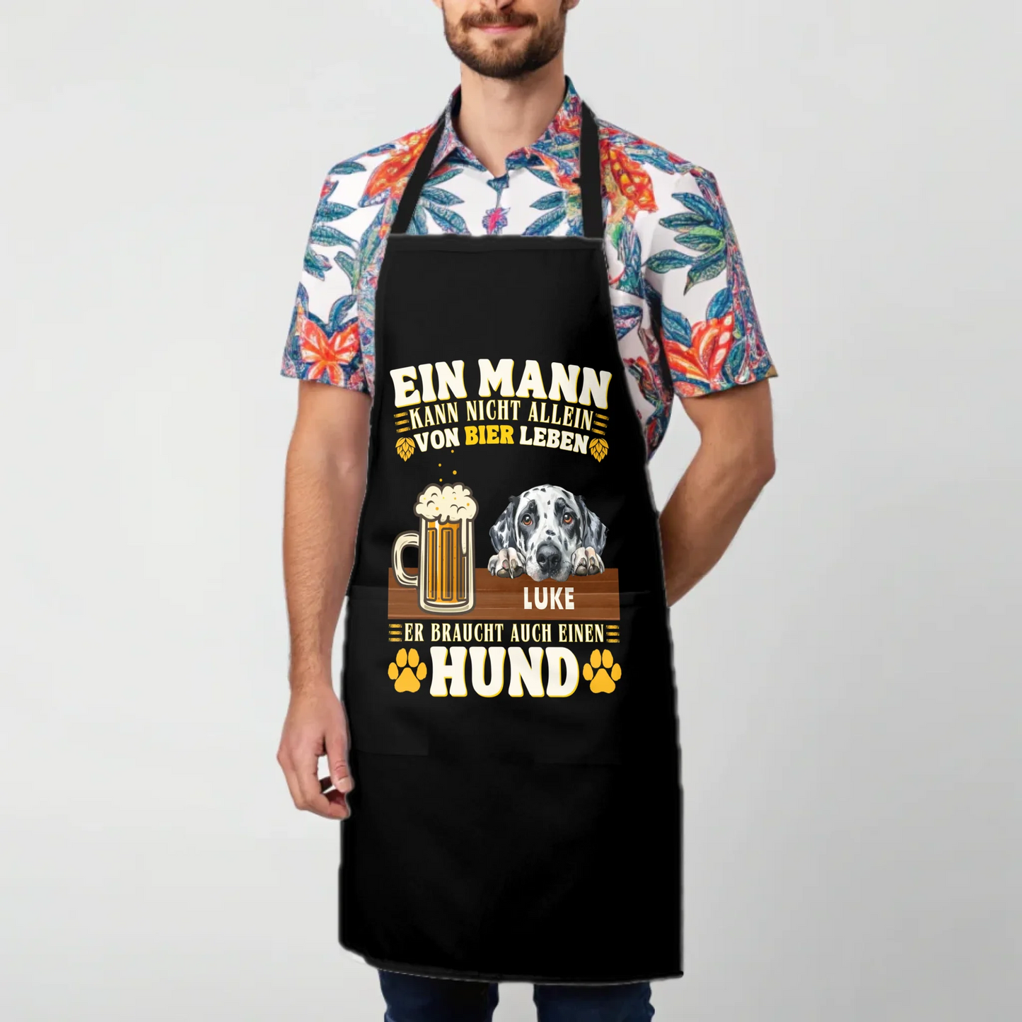 Schürze Printbelle Mockup Mann