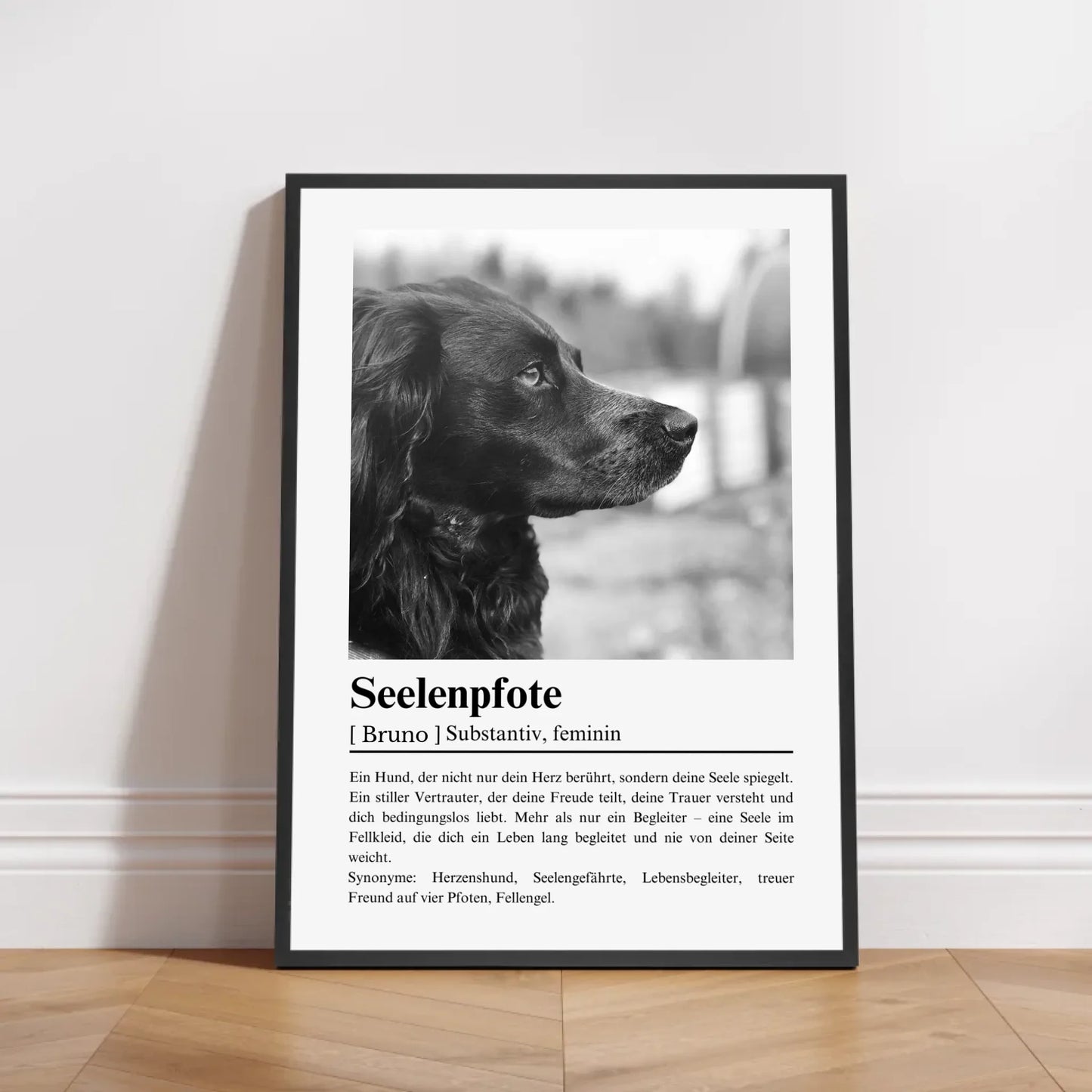 Petnovia Mockup Rahmen Schwarz Poster