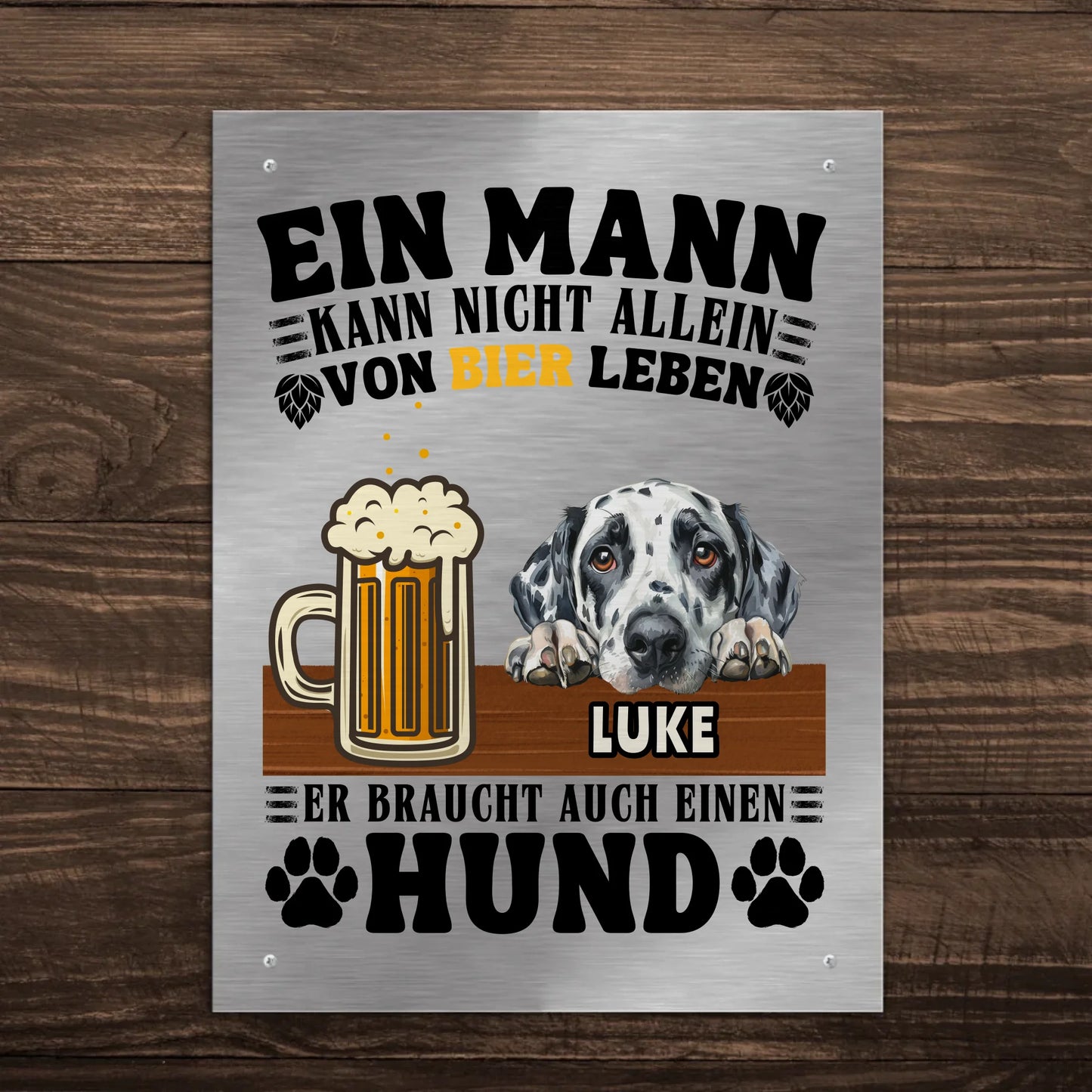 Metallschild Mockup Petnovia