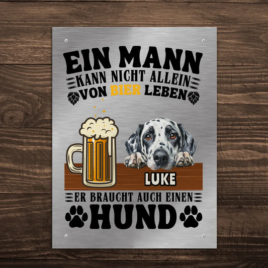 Metallschild Mockup Petnovia