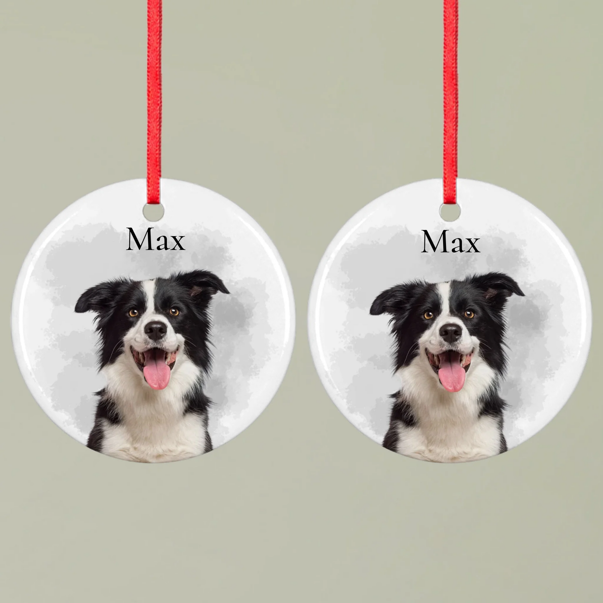 Ornament 1 Round double Mockup Pfotly