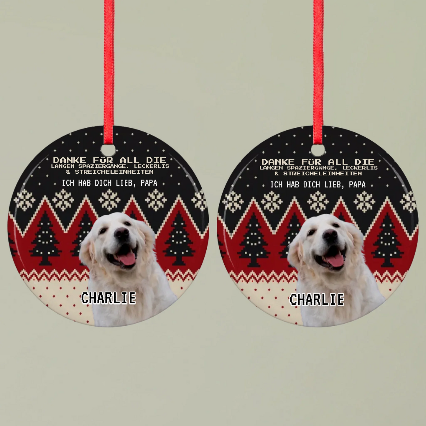 Ornament 1 Round double Mockup Pfotly