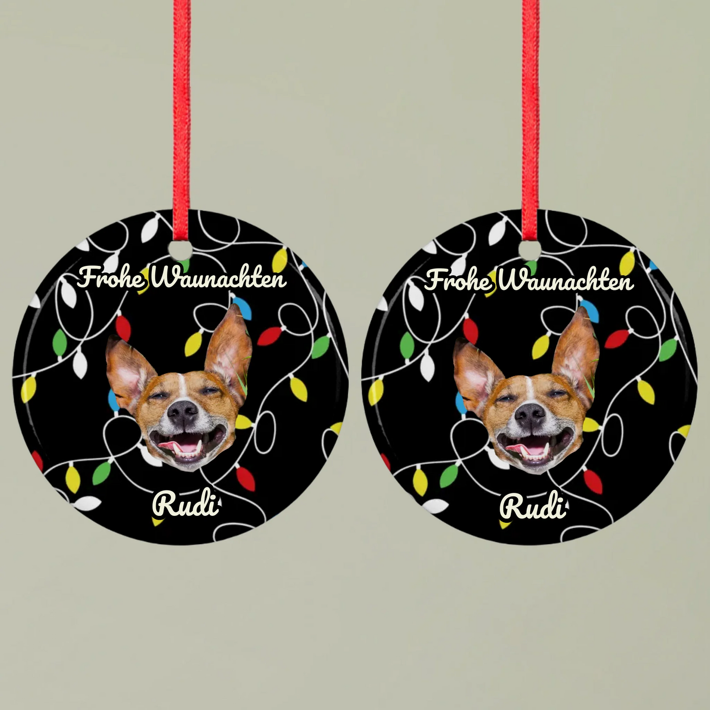 Ornament 1 Round double Mockup Pfotly