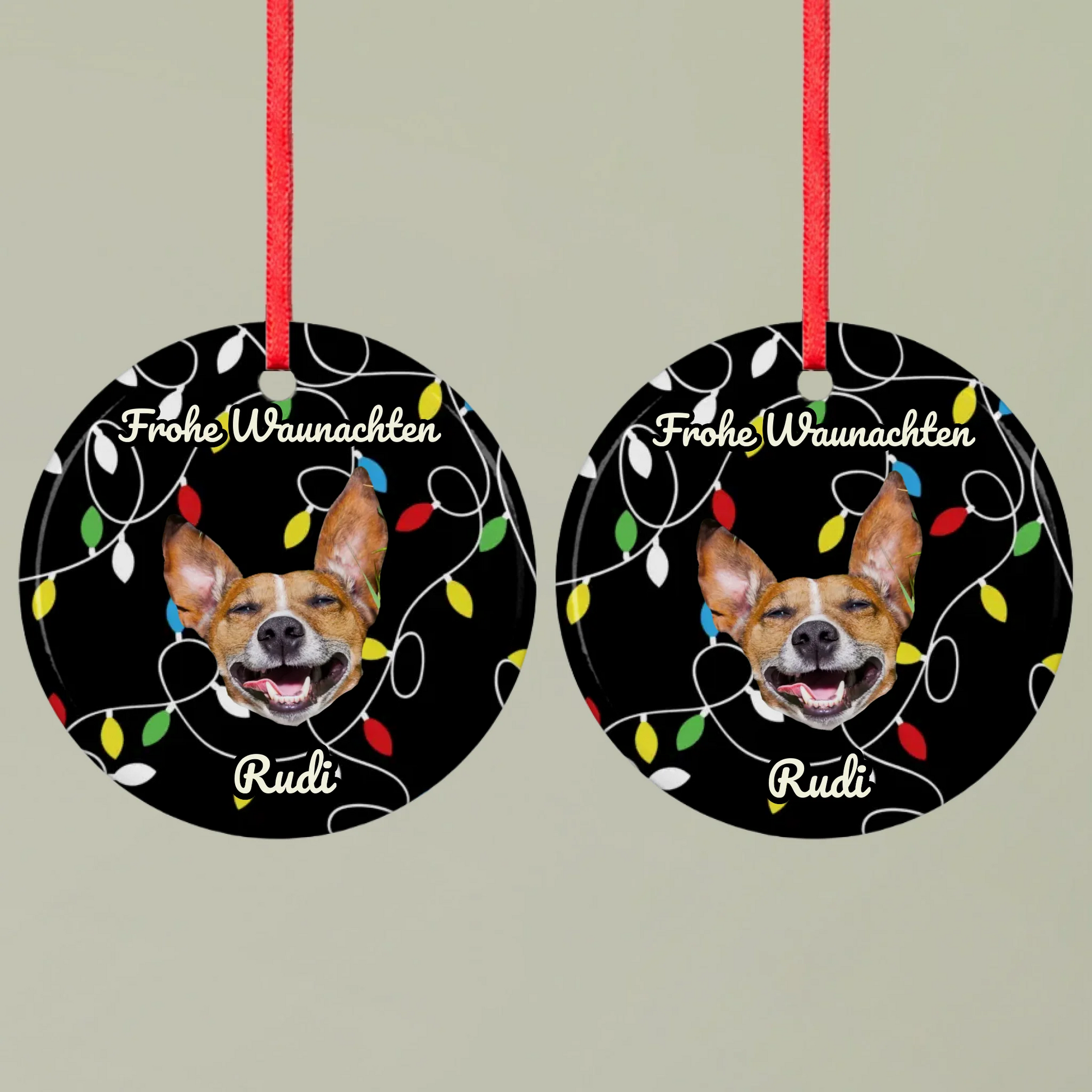Ornament 1 Round double Mockup Pfotly
