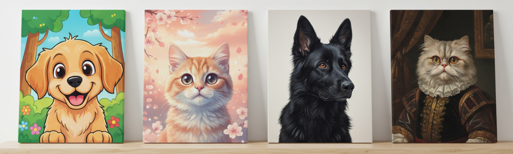 Personalisierte Leinwände für Haustierliebhaber