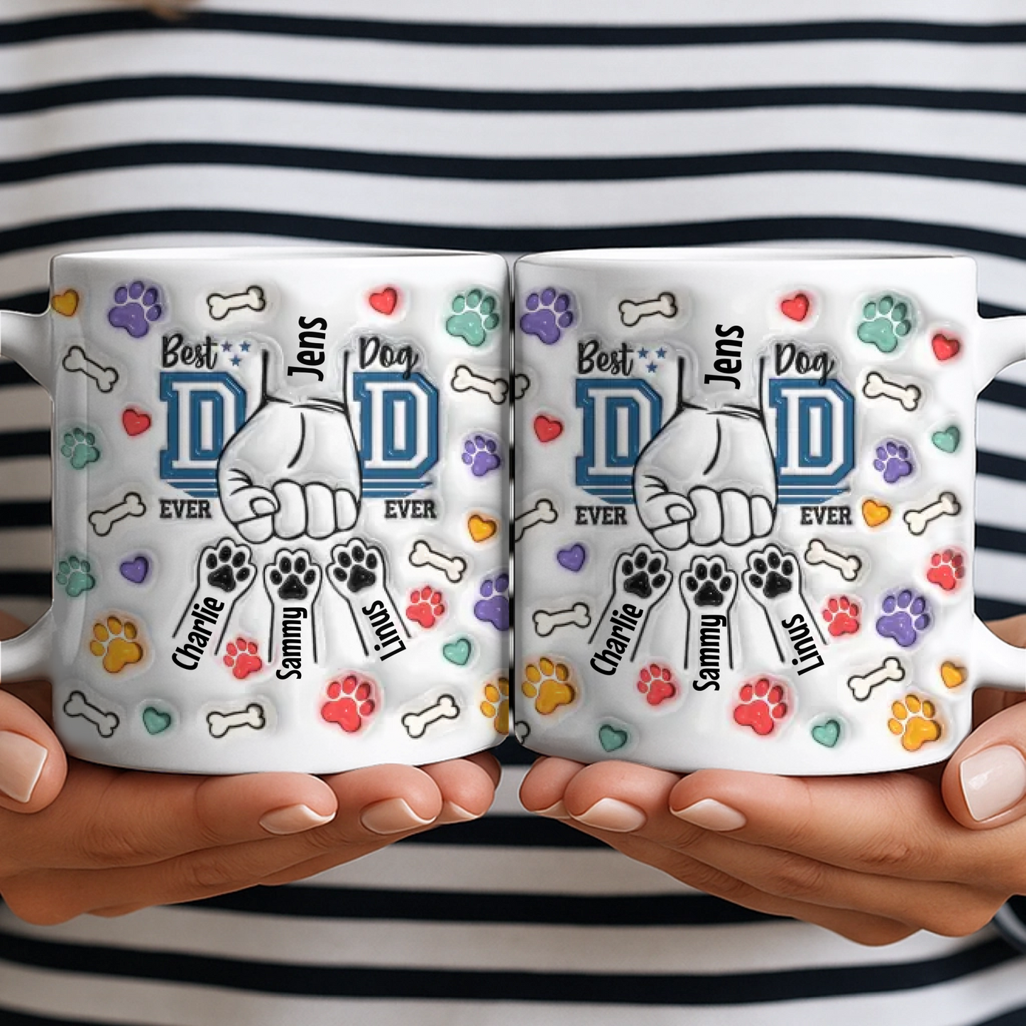 Best Dog Dad ever (3D Optik) - Individuelle Tasse