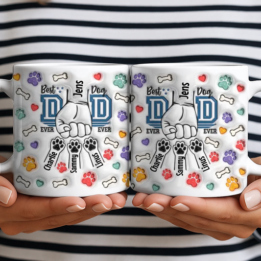 Best Dog Dad ever (3D Optik) - Individuelle Tasse