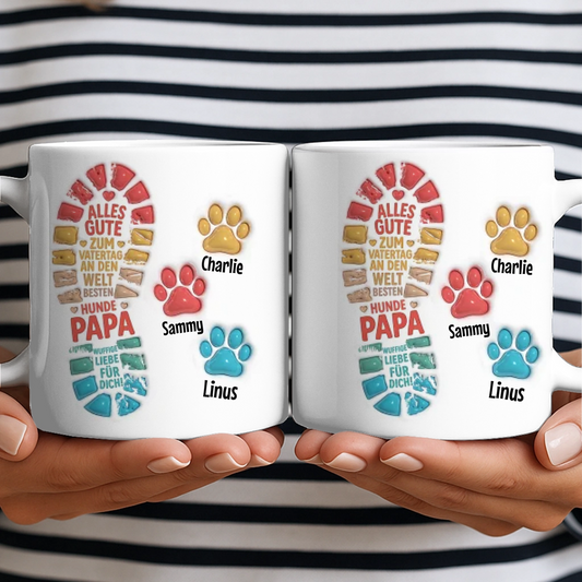 Bester Hunde Papa Tag - Individuelle Tasse
