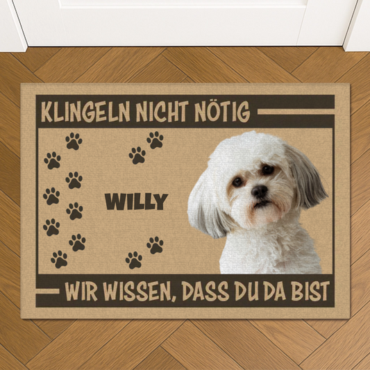 Klingeln nicht nötig - Individuelle Fußmatte