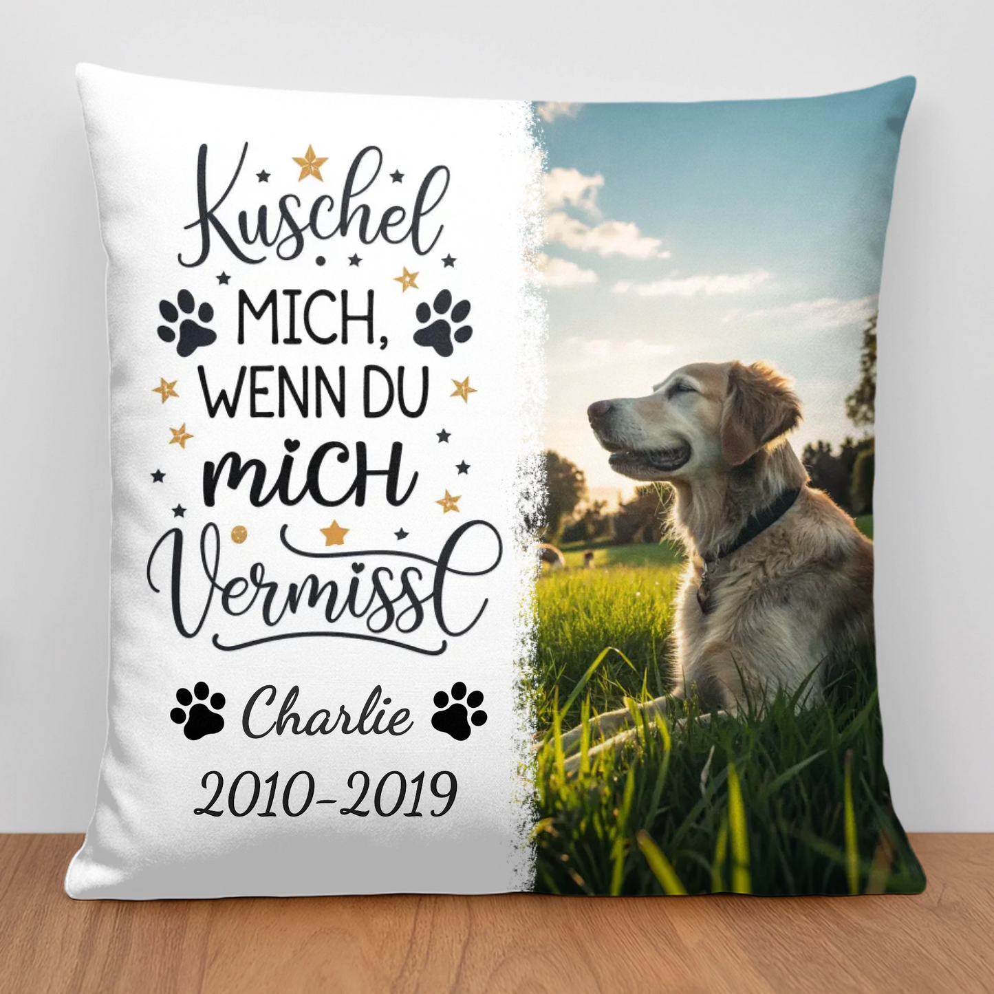 Kuschel mich, wenn du mich vermisst - Individuelles Kissen