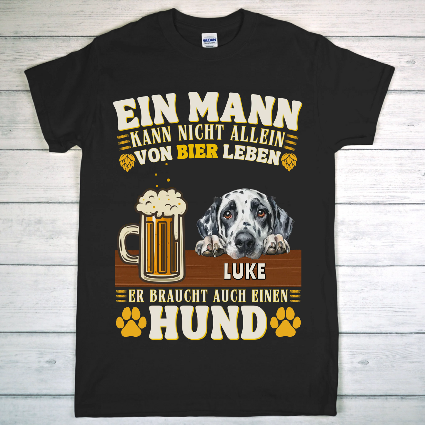 Haustiere & Bier - Individuelles T-Shirt