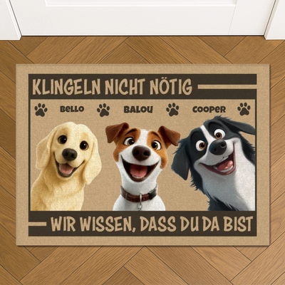 Klingeln nicht nötig - Individuelle Fußmatte