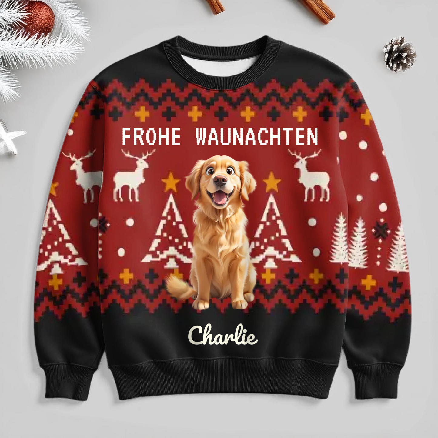 Frohe Waunachten - Individueller Weihnachtspullover