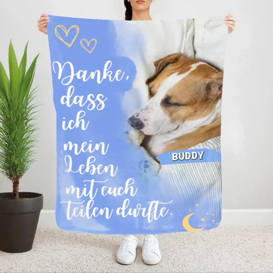 Danke - Individuelle Fleece Decke