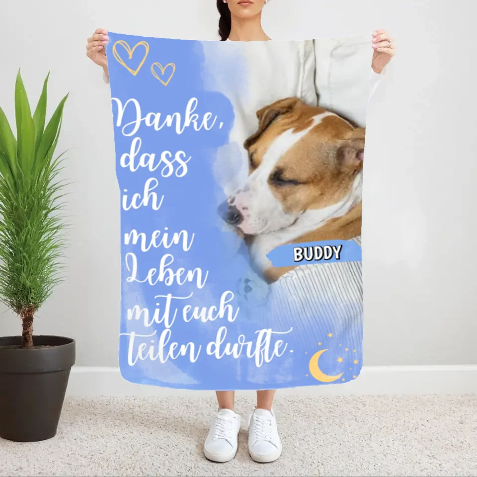 Danke - Individuelle Fleece Decke