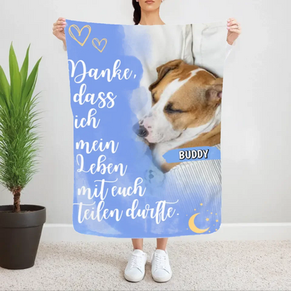 Danke - Individuelle Fleece Decke