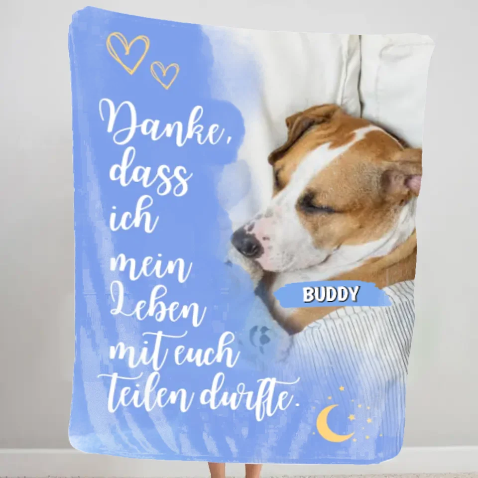 Danke - Individuelle Fleece Decke