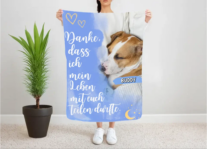 Danke - Individuelle Fleece Decke
