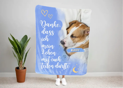 Danke - Individuelle Fleece Decke