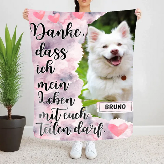 Danke - Individuelle Fleece Decke