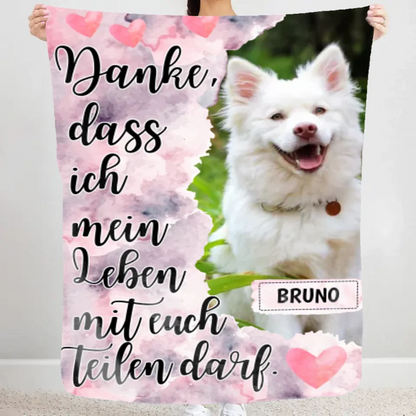 Danke - Individuelle Fleece Decke