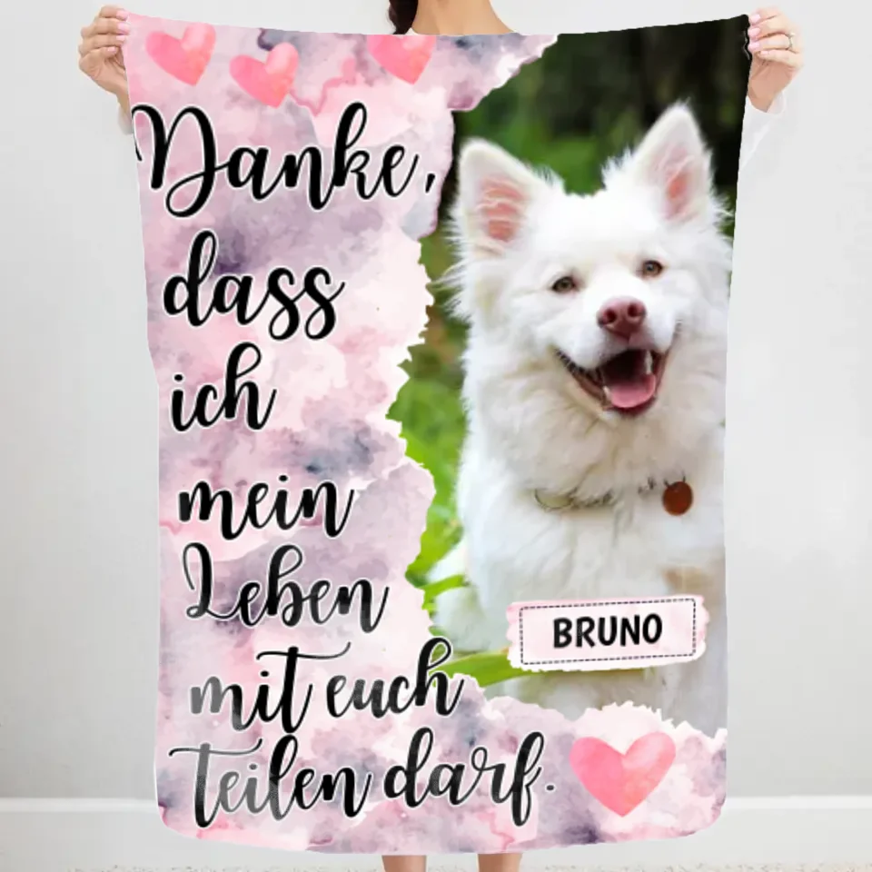 Danke - Individuelle Fleece Decke