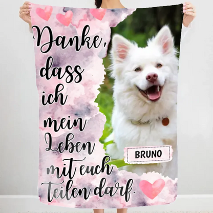 Danke - Individuelle Fleece Decke