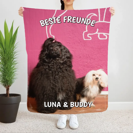 Beste Freunde - Individuelle Fleece Decke