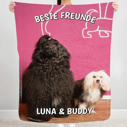 Beste Freunde - Individuelle Fleece Decke