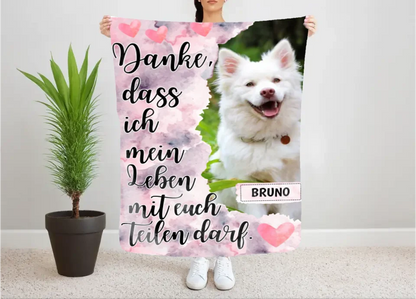 Danke - Individuelle Fleece Decke