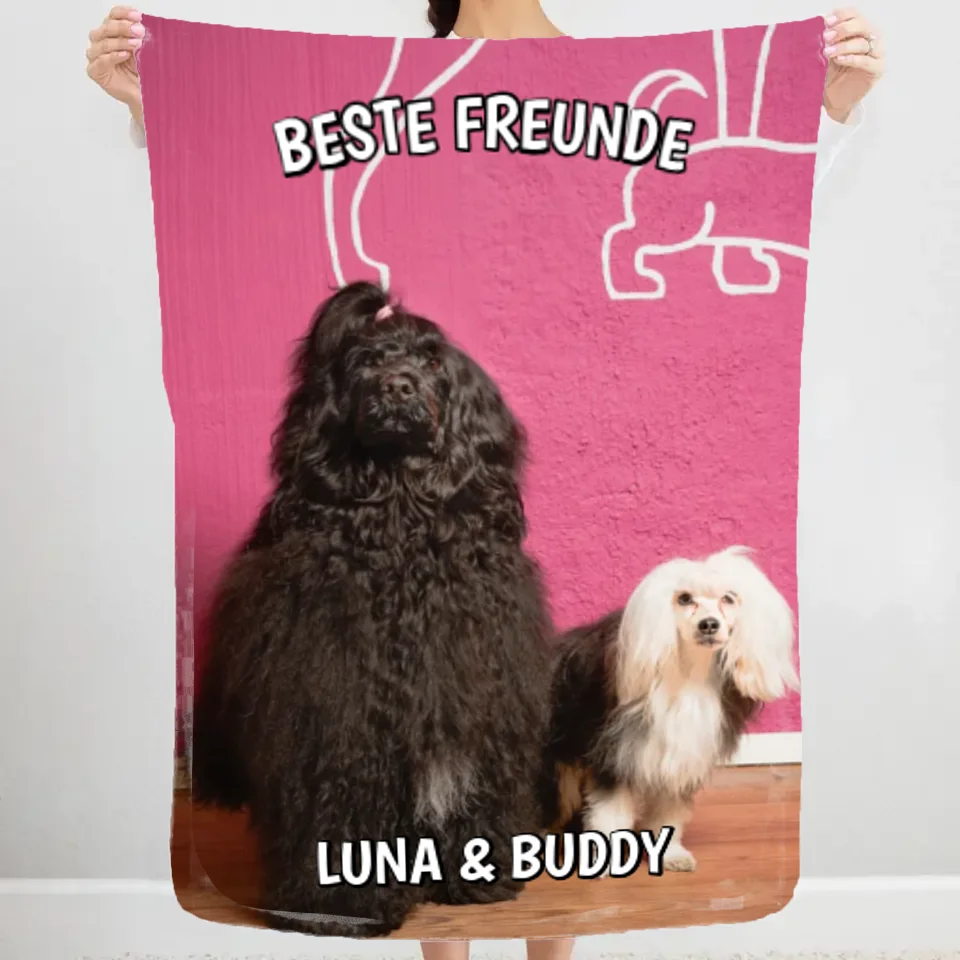 Beste Freunde - Individuelle Fleece Decke