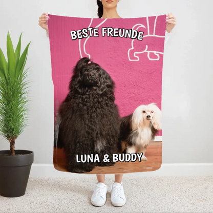 Beste Freunde - Individuelle Fleece Decke