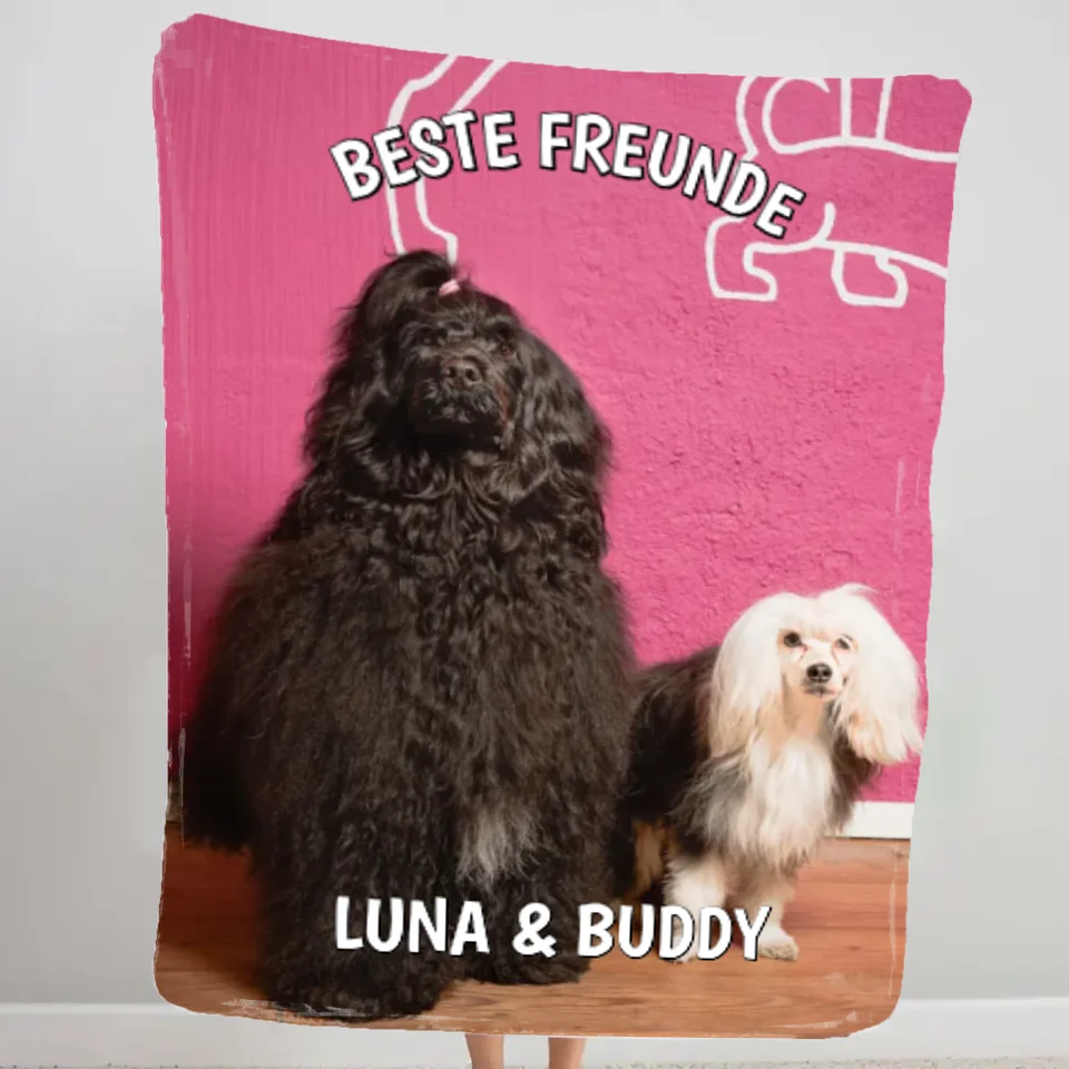 Beste Freunde - Individuelle Fleece Decke
