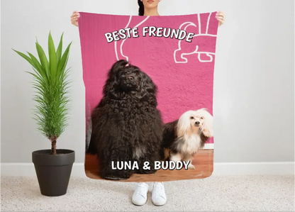 Beste Freunde - Individuelle Fleece Decke