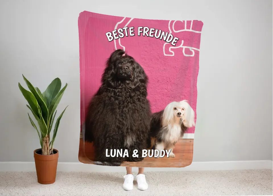 Beste Freunde - Individuelle Fleece Decke