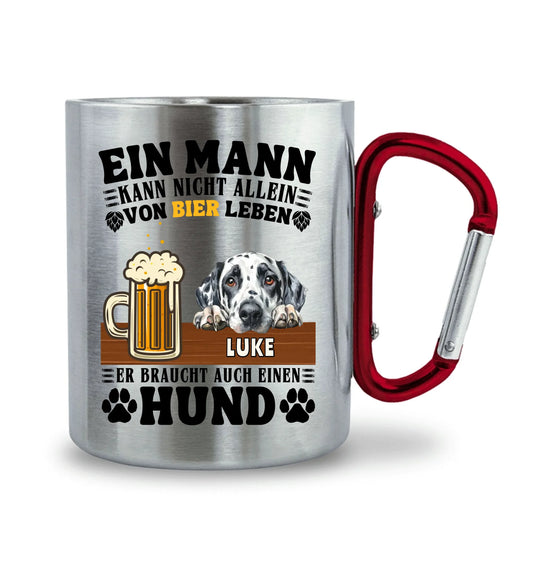 Haustiere & Bier - Individuelle Tasse aus Stahl