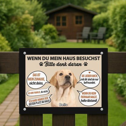 Metallschild Mockup Garten